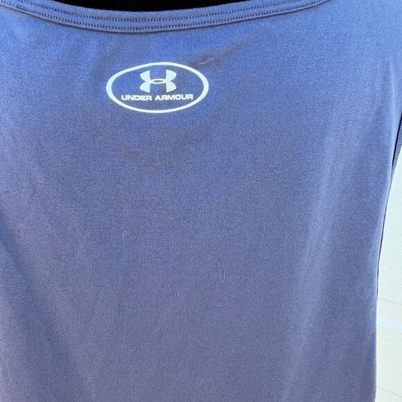 Under Armour, large cut out arms, sleeveless, blue, women’s tank top, size L. - Picture 6 of 8